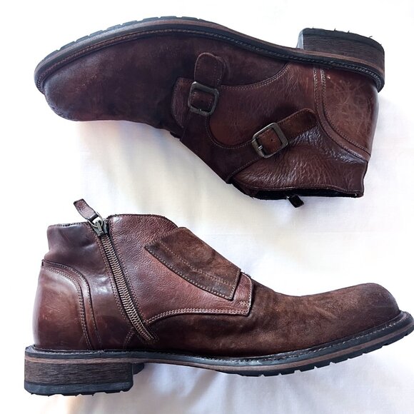 Johnston & Murphy Lofting Double-Buckle Monk Strap Chukka Ankle Boot 11 - Picture 4 of 13